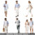 cutout people PNG summer clothes wear sunny weather walking standing leaning woman man