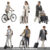 cutout people PNG standing walking man woman suitcase bike e-scooter baggage cart