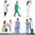 cutout people PNG hospital clinic white coat operating patients doctor woman man walking standing