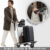 Cutout Person Archviz PNG for Architectural Rendering Business Man walking with baggage cart airport suitcase