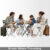 cutout people PNG of family in bistro or cafe sitting